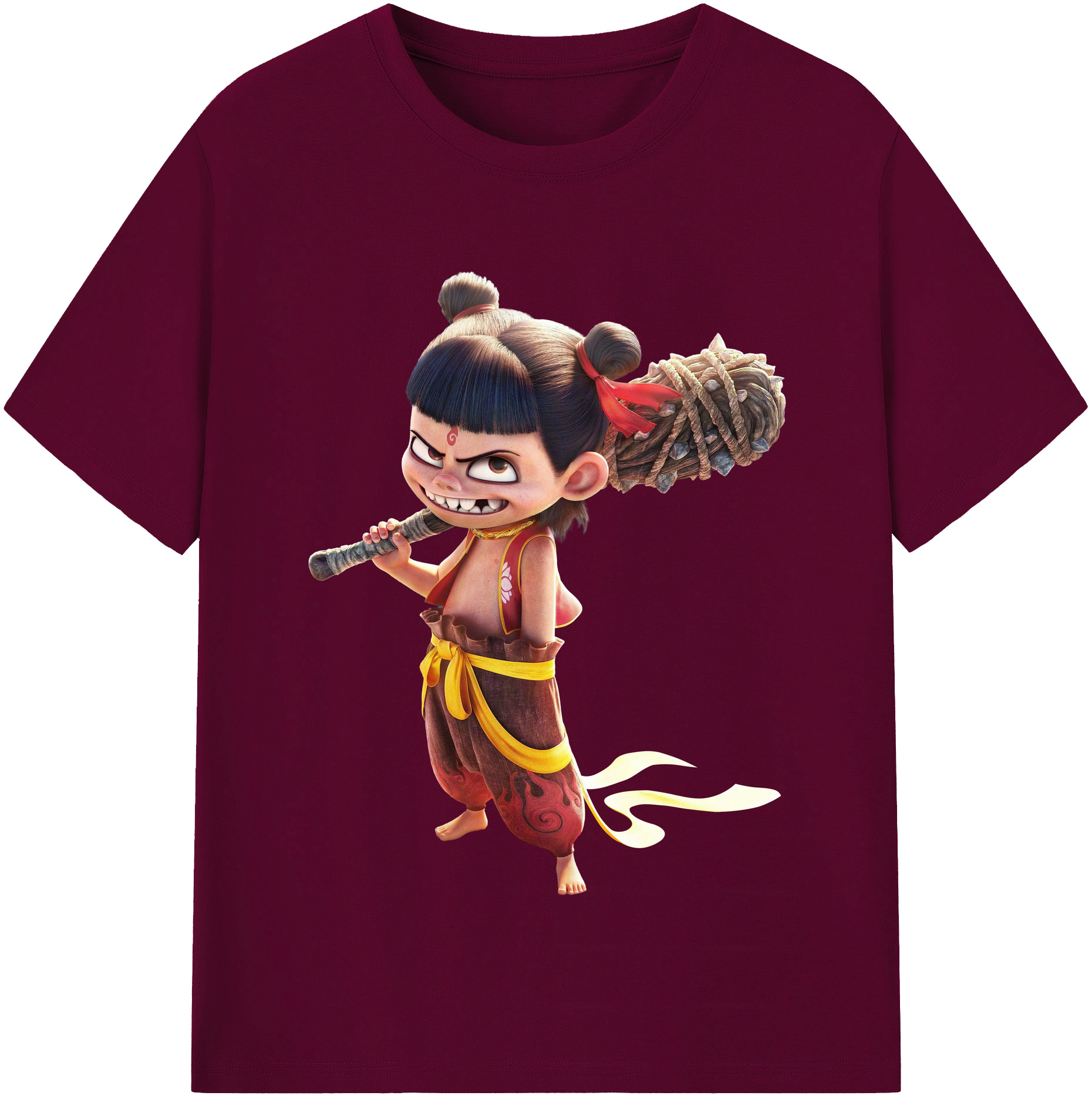 （画像用） Ne Zha 2 ナタ 魔童の大暴れ レディースカジュアルプリントTシャツ（綿100％）